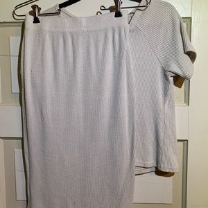 Matching top and pencil skirt